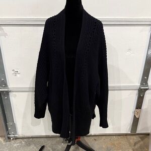 Free People Black Knit Cardigan